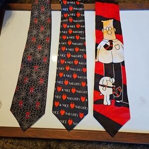 Fun Novelty Ties with Spider and Cartoon Designs
